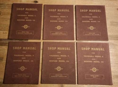 Shop Manual Set - Vauxhall Model E and Bedford Model CA