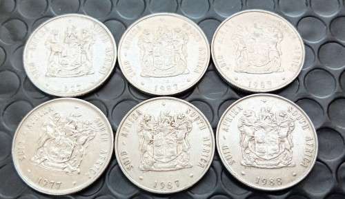 R1 Collection  (6x coins) 1977 x2 + 1987 x2 +1988x2