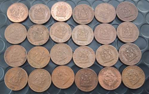 1/2 cent lot (24 coins) South Africa