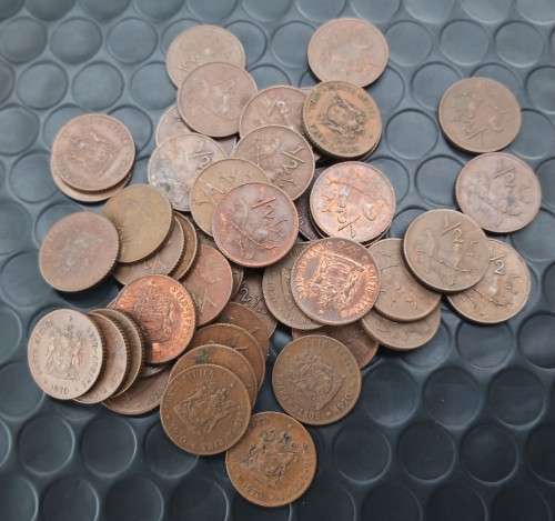1/2 cent lot (50 coins)