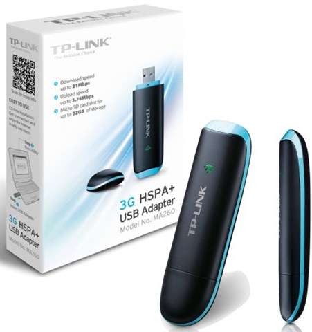 TP-LINK MA260 3G/4G/HSPA+/UMTS/EDGE/GPRS 21Mbps USB Modem