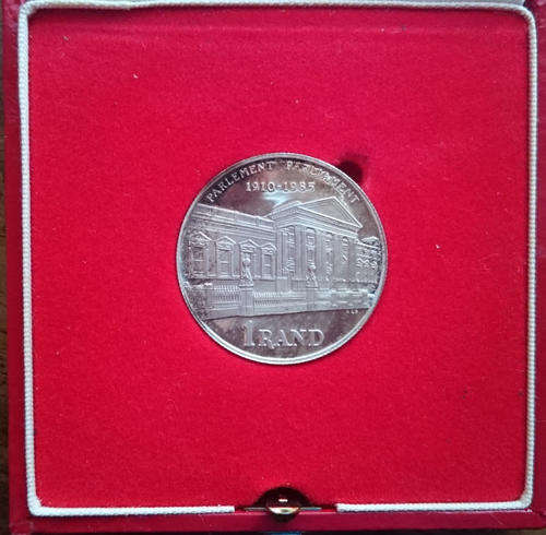RSA Proof Silver Rand Parliament 75 Years (1910-1985) - R1 Start