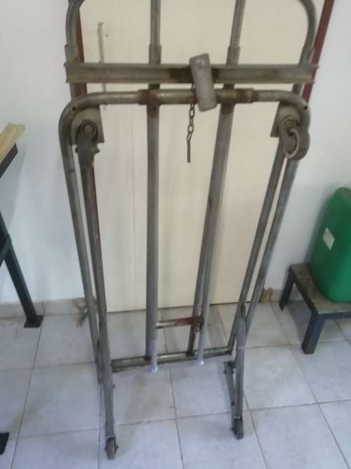 Steel collapsible display trolley