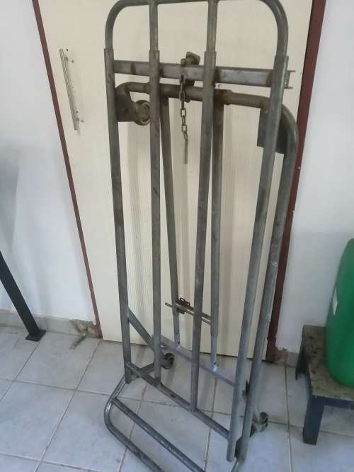 Steel collapsible display trolley