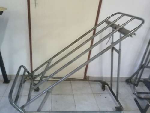 Steel collapsible display trolley