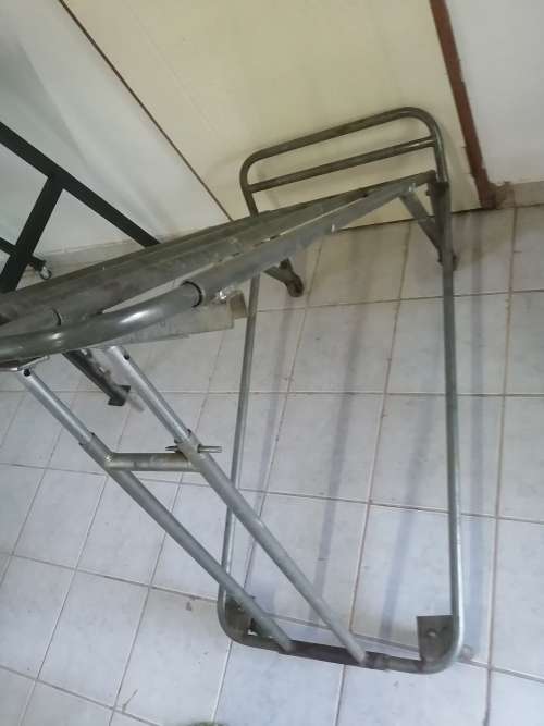 Steel collapsible display trolley