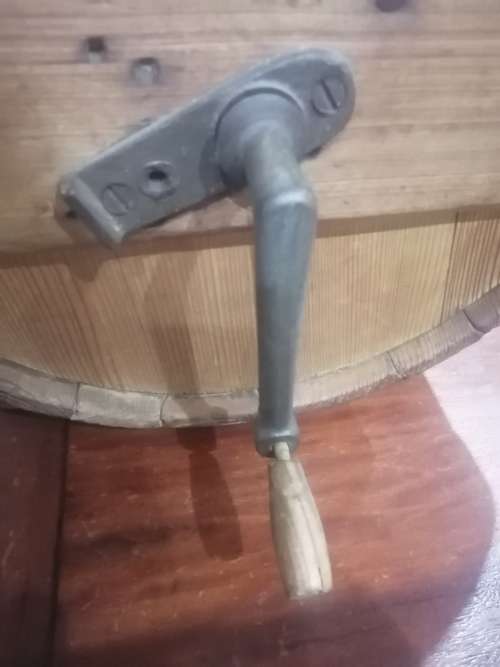Awesome rare antique wooden cylinder butter churner