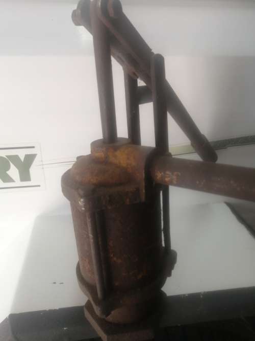 Very old diesel pump with a lot of patina