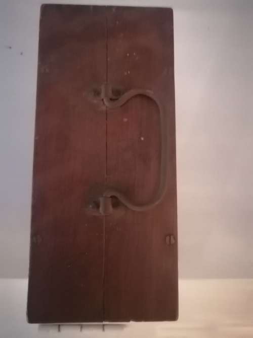 Lie detecting instrument in wooden box