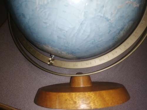 Earth globe on stand from the sixties