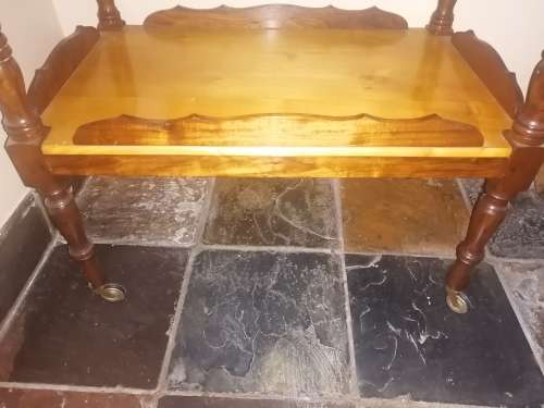 Yellow wood tea trolley