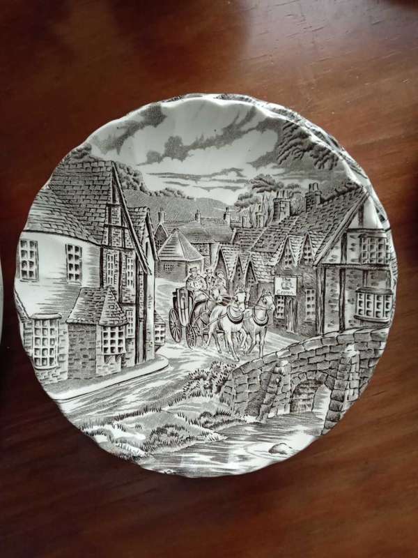 Rare Alfred Meakin The Post House Breakfast set Fine Bone China Vintage