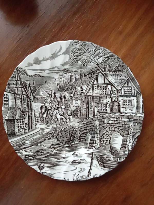 Rare Alfred Meakin The Post House Breakfast set Fine Bone China Vintage