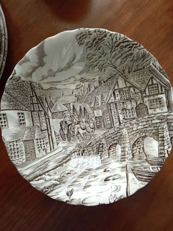 Rare Alfred Meakin The Post House Breakfast set Fine Bone China Vintage
