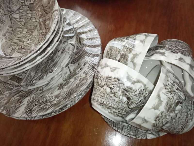 Rare Alfred Meakin The Post House Breakfast set Fine Bone China Vintage