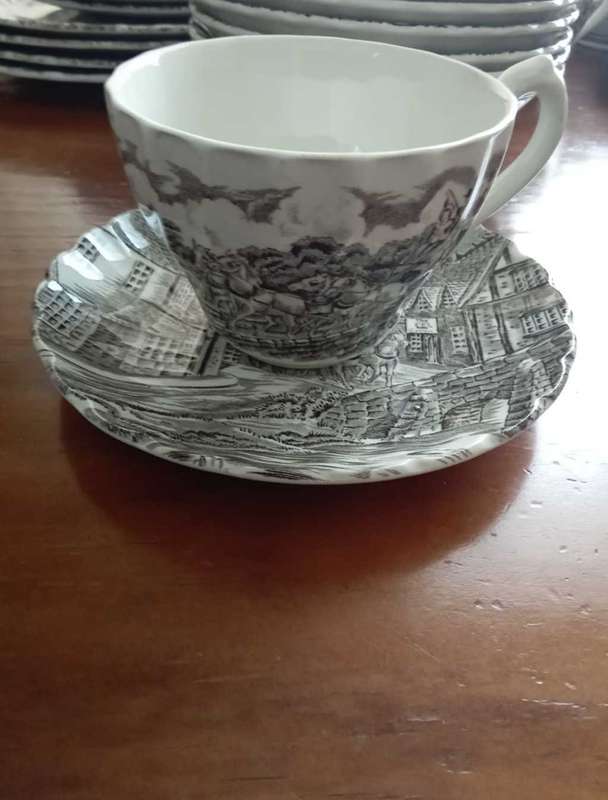 Rare Alfred Meakin The Post House Breakfast set Fine Bone China Vintage