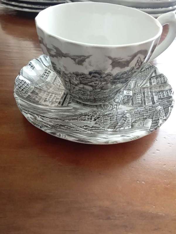 Rare Alfred Meakin The Post House Breakfast set Fine Bone China Vintage