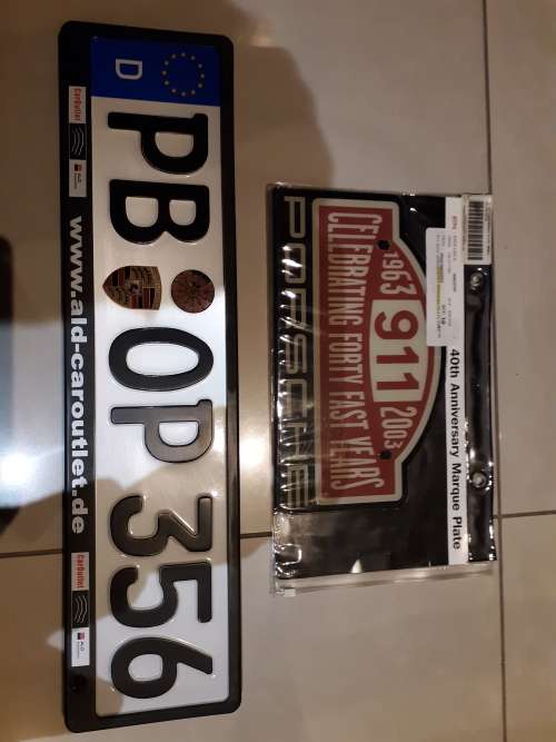 Number plates - Porsche