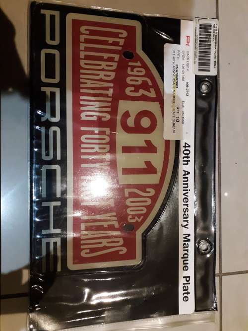 Number plates - Porsche