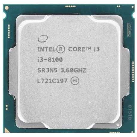 Upgradable Gaming CPU, 3.60Ghz i3 8100 8th, Coffee Lake 14nm, 1151 Socket intel, Worth Price R4000