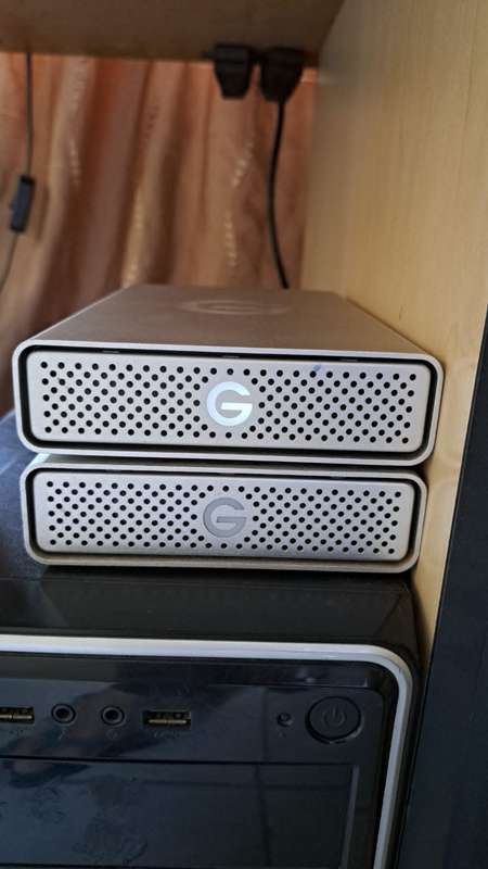 6TB & 4TB Apple Cloud Hard Drive, G Drive Thunderbolt 3, Adapter, USB Cables, One Lot Bid, Buy all