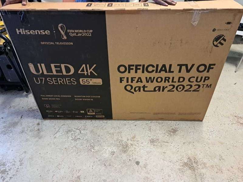 Brand New Boxed Android Hisense 55`U7H inch 4K, Smart Uled TV, Game Pro , Remote, 4 Years Warranty