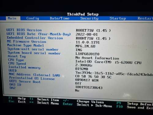 Lenovo L460 laptop -please read