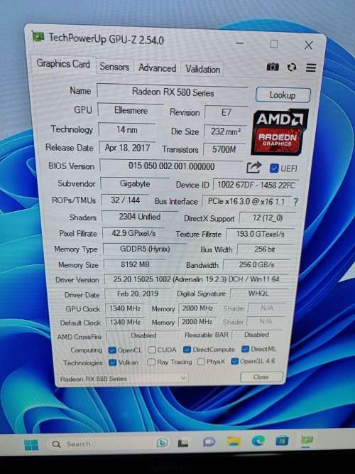 Gigabyte Rx580 8gb gaming