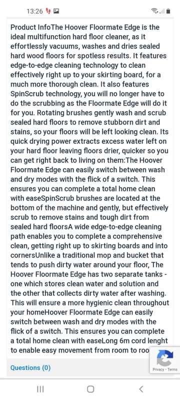 Hoover Floormate Edge