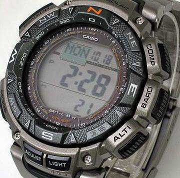 CASIO PRG240T-7V*TITANIUM PROTREK TRIPLE SENSOR TOUGH SOLAR**First Bidder Win the aution !!
