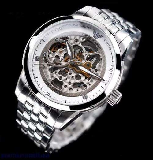 EMPORIO ARMANI GENTS AR4626 SKELETON MECCANICO WATCH++CRAZY 2 DAY AUCTION++