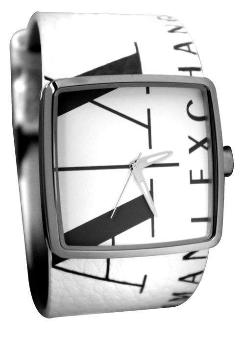 ##AWESOME WATCH## ARMANI Exchange Women's White Leather Analog Quartz Watch**STUNNING**
