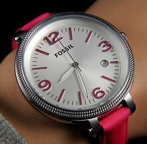 FOSSIL LADIES Heather Pink Leather Quartz Watch++CRAZY CLEARANCE SALE++