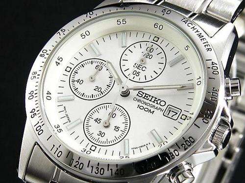 R3999.99>> SEIKO GENTS TACHYMETER  SPEED-CHRONO ALPINE WHITE DIAL