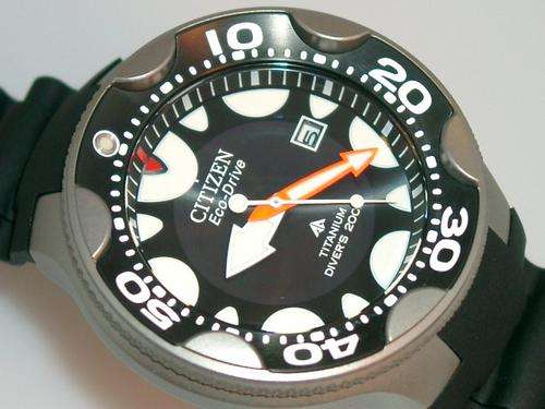 EXQUISITE CITIZEN PROMASTER MENS TITANIUM ECO DRIVE (200m) PROFESSIONAL DIVER'S WATCH