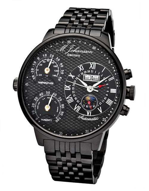 M JOHANSSON GERMANY MZI CO. AUTOMATIC SERIES WATCH WITH THERMO/HUMID METER PLEASE READ !!!