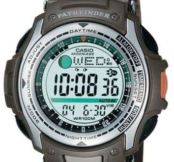 CASIO PATHFINDER **MOON PHASE, HUNTING TIMER** VIBRATING ALARM W/R100M