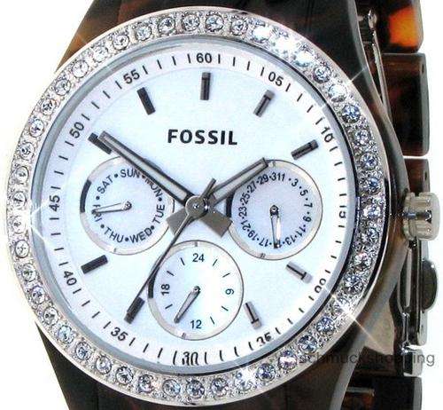 Fossil Ladies FOUX Stella TORTOIS GLITZ Womens Watch ES2456 MULTIFUNCTIONS
