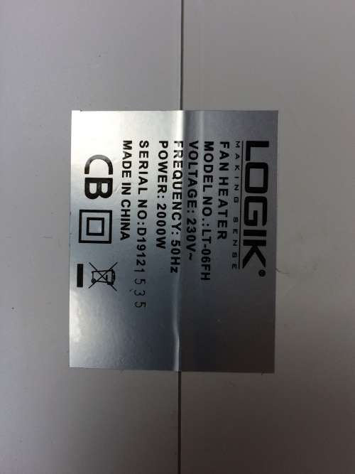 Logik Fan Heater
