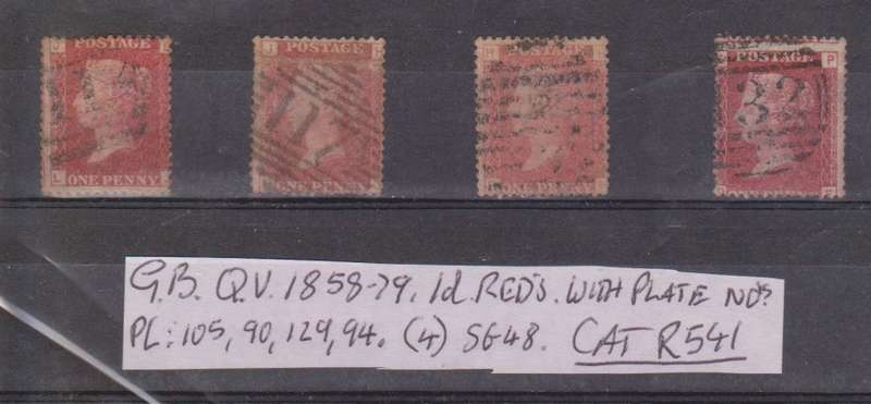 GB 1d REDS 1858-79 : USED : SG48 : CAT R541