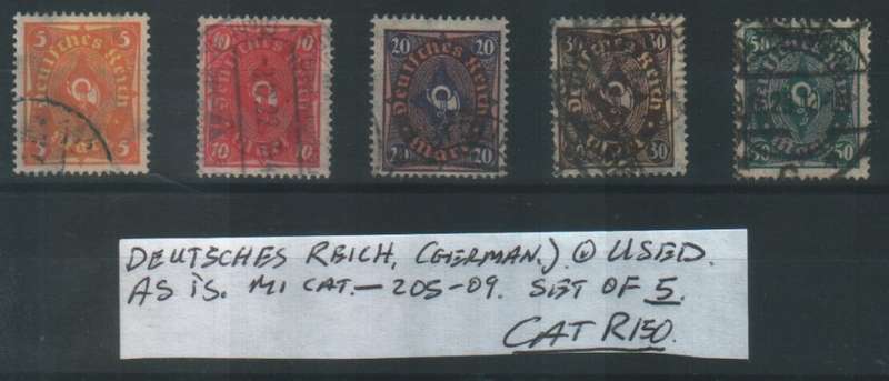 DEUTSCHES REICH : USED : Mi 205 - 9 : CAT R150
