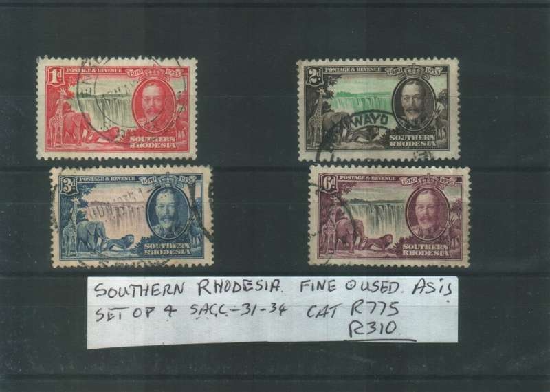 SOUTHERN RHODESIA : FINE USED : SACC 31 - 34 : CAT R775