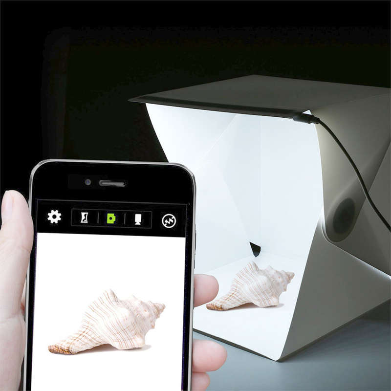 Mini Lightbox Home Product Photo with LED Lighting & Cellphone Tripod. PREORDER SPECIAL SAVE R500