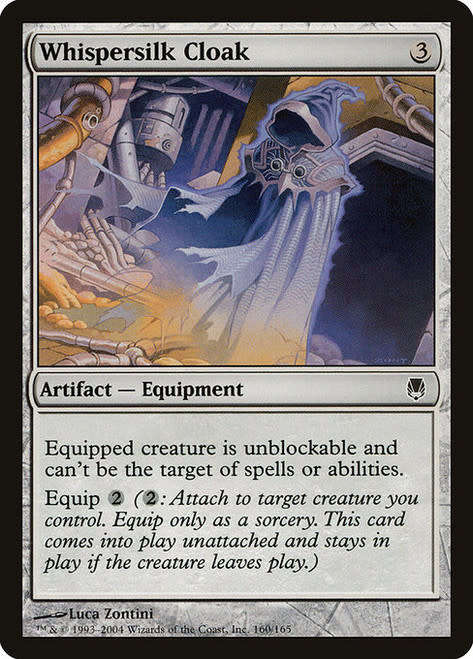 Magic: The Gathering 2004 - Whispersilk Cloak - Common - Darksteel
