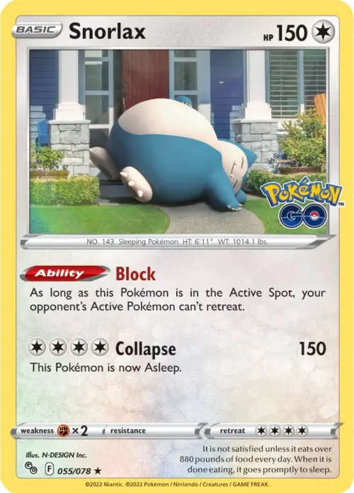 Pokemon - Snorlax (Holo Rare) - Pokemon GO (PGO)
