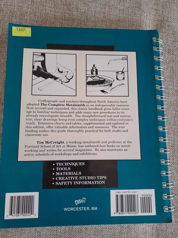 The Complete Metalsmith - An Illustrated Handbook - Tim McCreight