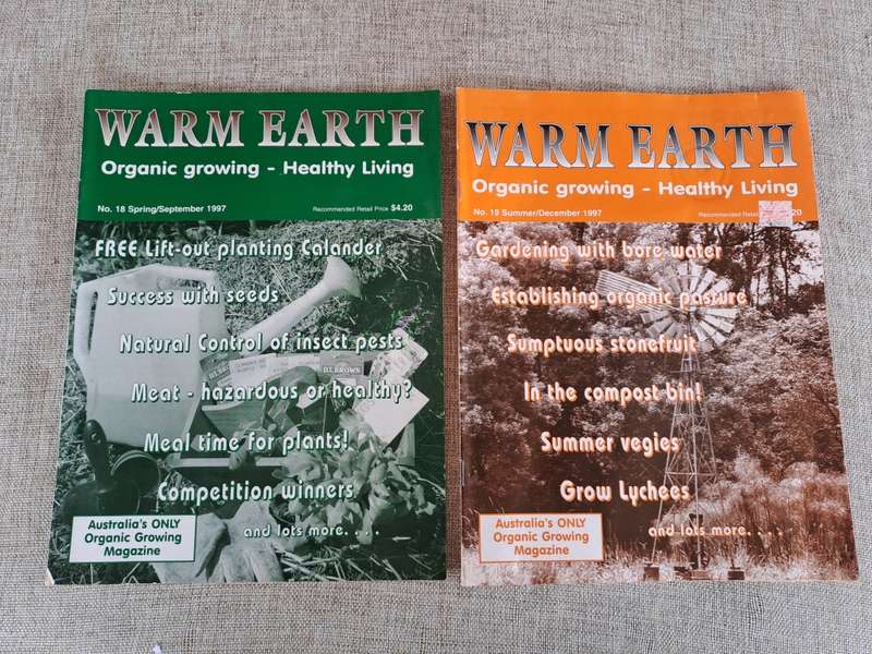 Warm Earth: Organic Growing - Healthy Living 1997 (2 magazines)