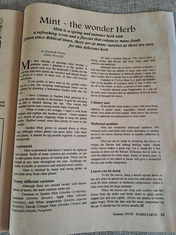 Warm Earth: Organic Growing - Healthy Living 1997 (2 magazines)