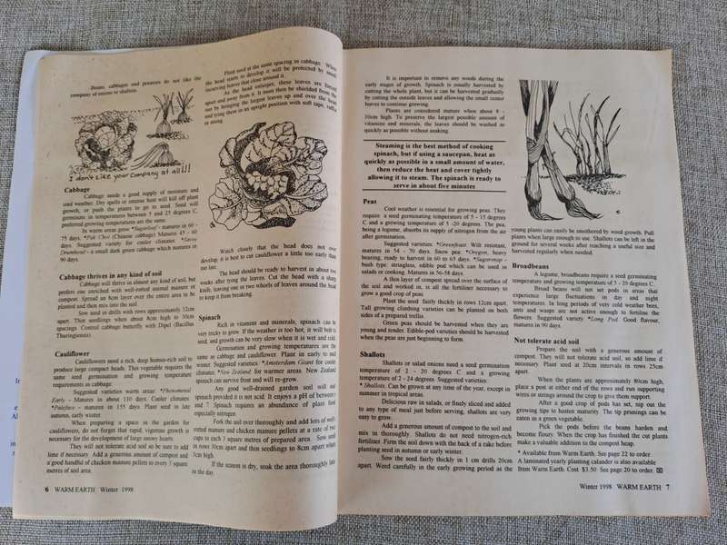 Warm Earth: Organic Growing - Healthy Living 1998 (3 magazines)