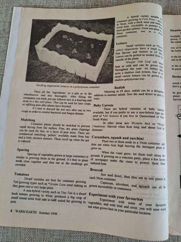 Warm Earth: Organic Growing - Healthy Living 1998 (3 magazines)
